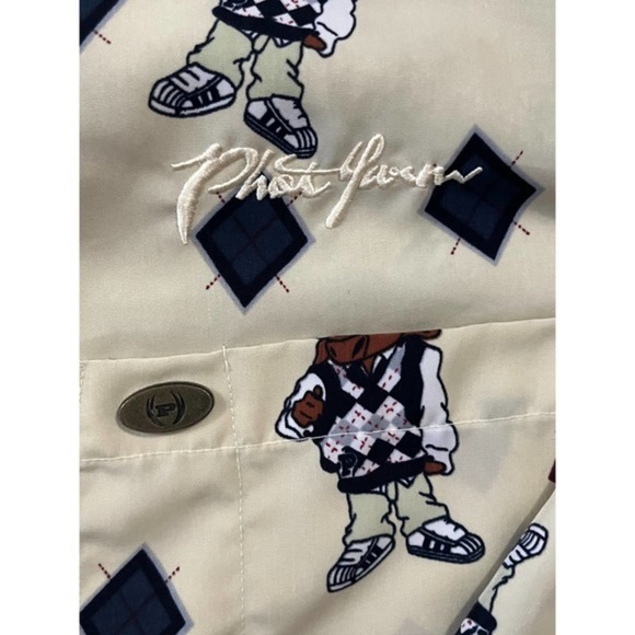 Phat Farm Yellow with Bulls Button Front Long‎ Sleeve Mens Shirt 2XL - Picture 5 of 10